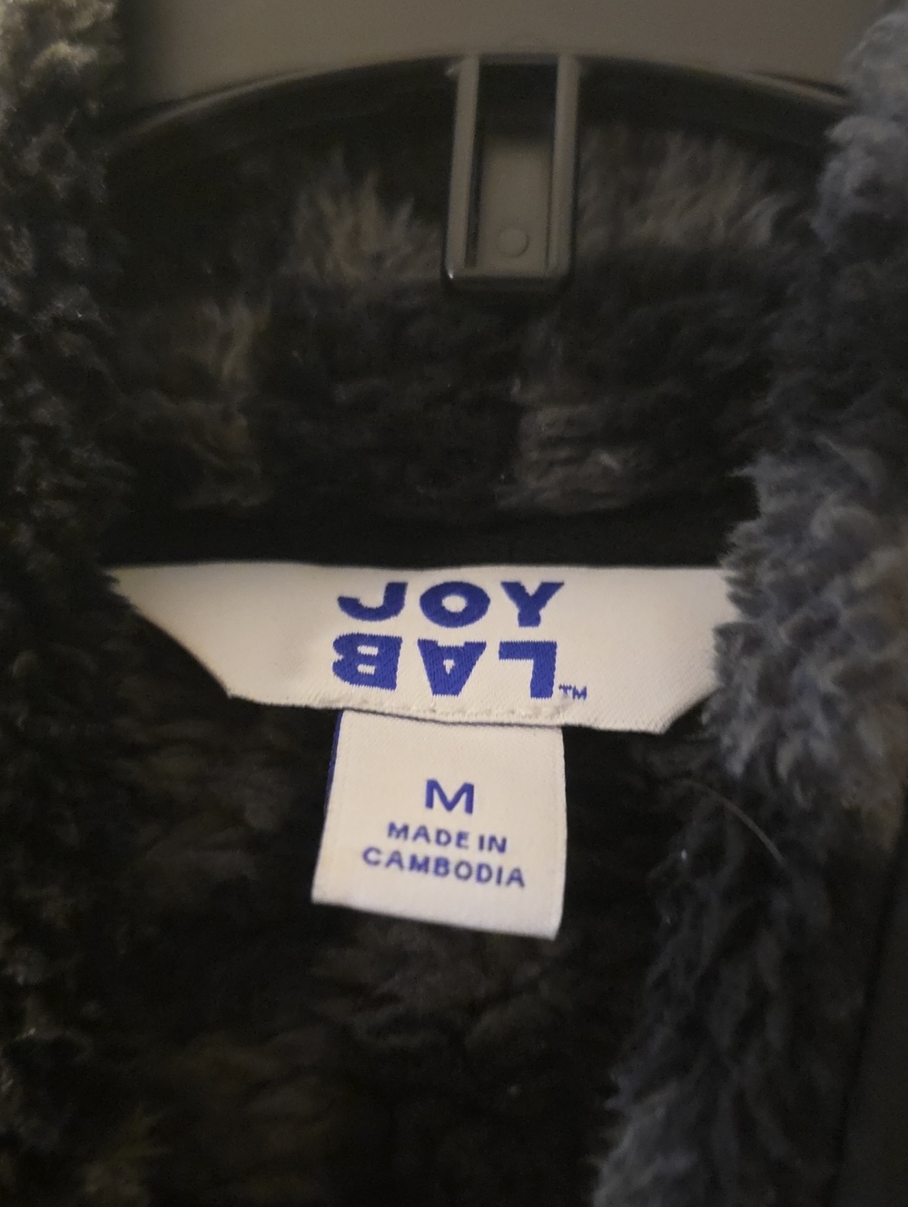 Joylab  Black & Gray Patterned Fleece Jacket - Picture 5 of 6